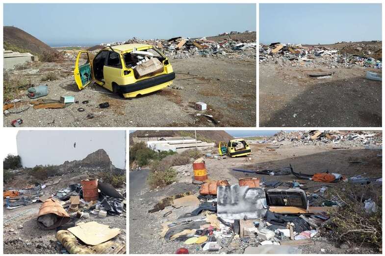 Los residuos se amontonan en varios puntos de la zona industrial de Maipez, en Jinámar (Foto TA)